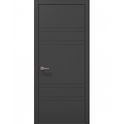 Межкомнатные двери Папа Карло STYLE ST-08 Темно серый супермат, кромка ABC