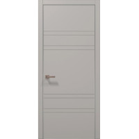 Межкомнатные двери Папа Карло STYLE ST-08 Светло серый супермат, кромка алюминий серый
