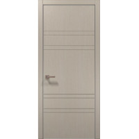 Межкомнатные двери Папа Карло STYLE ST-08 Дуб кремовый, кромка алюминий серый
