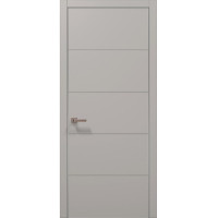 Межкомнатные двери Папа Карло STYLE ST-09 Светло серый супермат, кромка алюминий серый