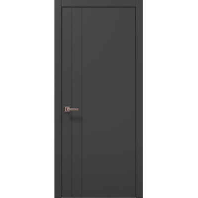 Міжкімнатні двері Папа Карло STYLE ST-10 Темно сірий супермат, кромка ABC