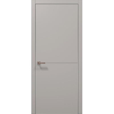 Межкомнатные двери Папа Карло STYLE ST-13 Светло серый супермат, кромка алюминий серый