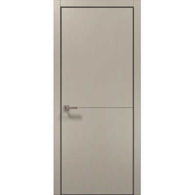 Межкомнатные двери Папа Карло STYLE ST-13 Дуб кремовый, кромка алюминий черный