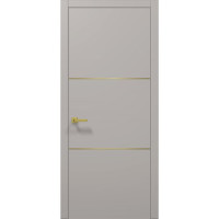 Міжкімнатні двері Папа Карло PLATO PL-23 Світло сірий супермат, кромка АВС