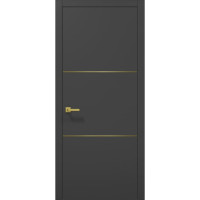 Межкомнатные двери Папа Карло PLATO PL-23 Темно серый супермат, кромка АВС