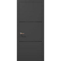 Межкомнатные двери Папа Карло PLATO PL-23 Темно серый супермат, кромка АВС