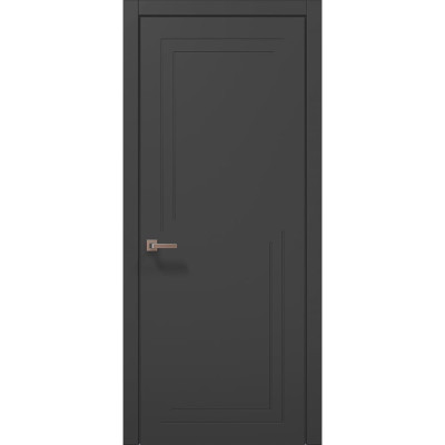 Міжкімнатні двері Папа Карло STYLE ST-17 Темно сірий супермат, кромка ABC