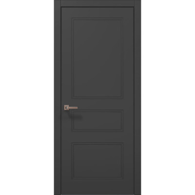 Межкомнатные двери Папа Карло STYLE ST-27 Темно серый супермат, кромка ABC