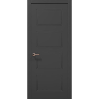 Межкомнатные двери Папа Карло STYLE ST-28 Темно серый супермат, кромка ABC