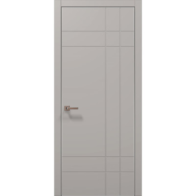 Межкомнатные двери Папа Карло STYLE ST-19 Светло серый супермат, кромка алюминий серый