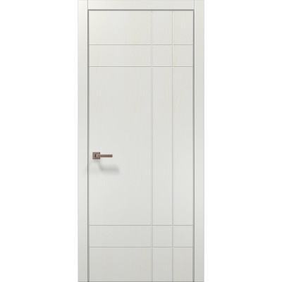 Межкомнатные двери Папа Карло STYLE ST-19 Ясень белый, кромка алюминий серый