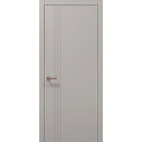 Межкомнатные двери Папа Карло STYLE ST-18 Светло серый супермат, кромка алюминий серый