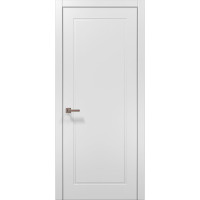 Міжкімнатні двері Папа Карло STYLE ST-21 Білий матовий, кромка алюміній сірий