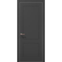 Межкомнатные двери Папа Карло STYLE ST-26 Темно серый супермат, кромка алюминий серый