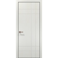 Межкомнатные двери Папа Карло STYLE ST-19 Ясень белый, кромка алюминий черный