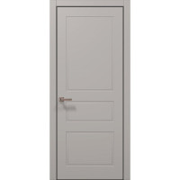 Межкомнатные двери Папа Карло STYLE ST-23 Светло серый супермат, кромка алюминий черный
