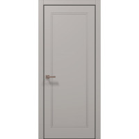 Межкомнатные двери Папа Карло STYLE ST-25 Светло серый супермат, кромка алюминий черный
