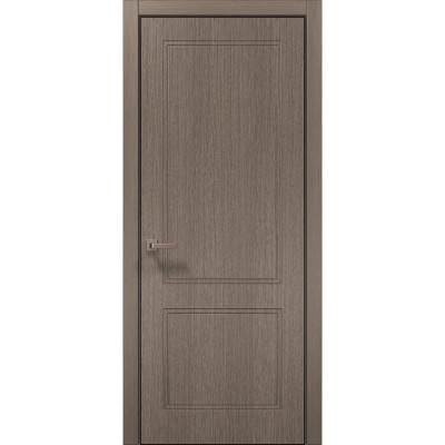 Межкомнатные двери Папа Карло STYLE ST-26 Дуб серый, кромка алюминий черный