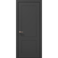 Межкомнатные двери Папа Карло STYLE ST-26 Темно серый супермат, кромка алюминий черный