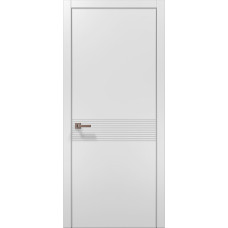 Межкомнатные двери Папа Карло STYLE ST-33 Белый матовый, кромка алюминий серый
