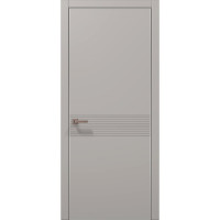 Межкомнатные двери Папа Карло STYLE ST-33 Светло серый супермат, кромка алюминий серый