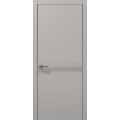 Межкомнатные двери Папа Карло STYLE ST-33 Светло серый супермат, кромка алюминий серый