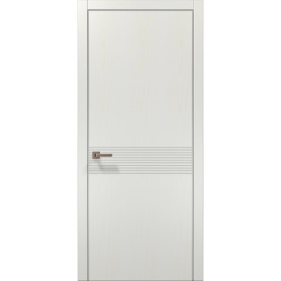Межкомнатные двери Папа Карло STYLE ST-33 Ясень белый, кромка алюминий серый