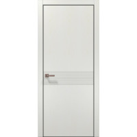 Межкомнатные двери Папа Карло STYLE ST-33 Ясень белый, кромка алюминий черный