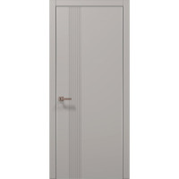 Межкомнатные двери Папа Карло STYLE ST-34 Светло серый супермат, кромка алюминий серый