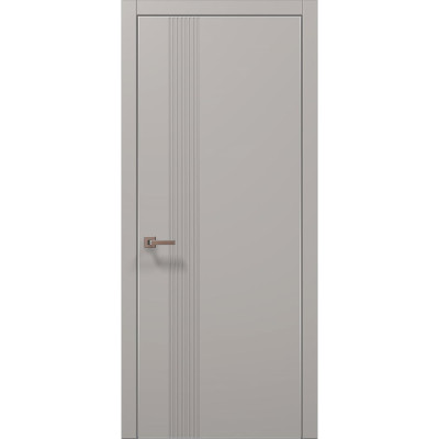 Межкомнатные двери Папа Карло STYLE ST-34 Светло серый супермат, кромка алюминий серый