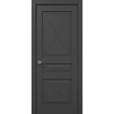 Межкомнатные двери Папа Карло MILLENIUM ML-1202 Темно серый супермат