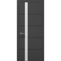 Міжкімнатні двері Папа Карло PLATO PL-12 Темно сірий супермат, кромка АВСЧ