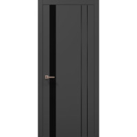 Межкомнатные двери Папа Карло PLATO PL-22 Темно серый супермат, кромка АВСЧ