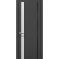Межкомнатные двери Папа Карло PLATO PL-22 Темно серый супермат, кромка АВСЧ