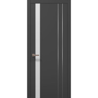 Межкомнатные двери Папа Карло PLATO PL-22 Темно серый супермат, кромка АВСЧ