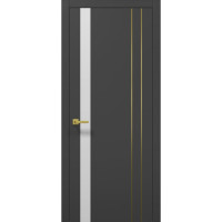Межкомнатные двери Папа Карло PLATO PL-22 Темно серый супермат, кромка АВСЧ