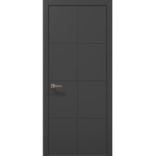 Межкомнатные двери Папа Карло STYLE ST-06 Темно серый супермат, кромка АВСЧ