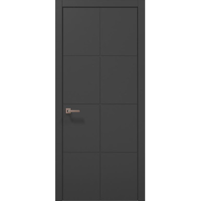 Межкомнатные двери Папа Карло STYLE ST-06 Темно серый супермат, кромка АВСЗ