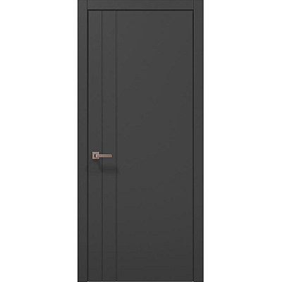 Межкомнатные двери Папа Карло STYLE ST-10 Темно серый супермат, кромка АВСЧ