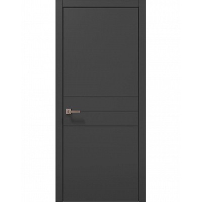 Міжкімнатні двері Папа Карло STYLE ST-14 Темно сірий супермат, кромка АВСЧ