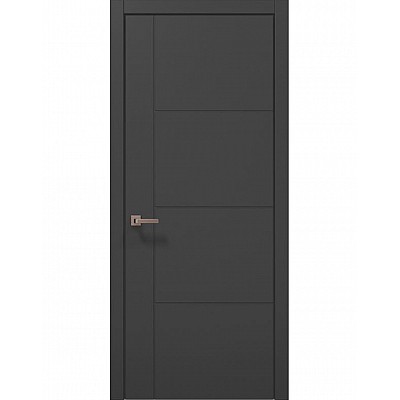 Межкомнатные двери Папа Карло STYLE ST-15 Темно серый супермат, кромка АВСЧ