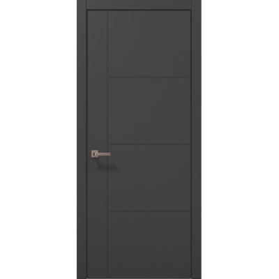 Межкомнатные двери Папа Карло STYLE ST-15 Темно серый супермат, кромка АВСЗ