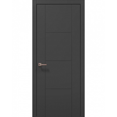 Межкомнатные двери Папа Карло STYLE ST-16 Темно серый супермат, кромка АВСЧ