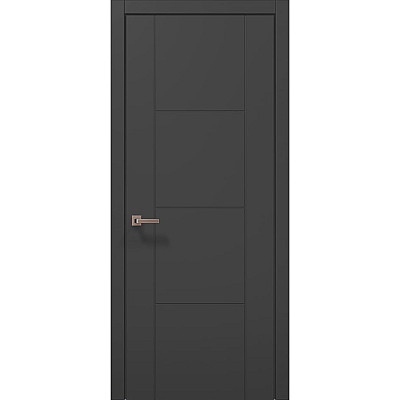 Межкомнатные двери Папа Карло STYLE ST-16 Темно серый супермат, кромка АВСЗ