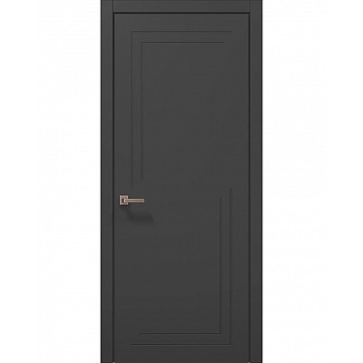 Межкомнатные двери Папа Карло STYLE ST-17 Темно серый супермат, кромка АВСЧ
