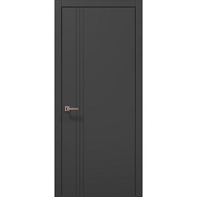 Межкомнатные двери Папа Карло STYLE ST-18 Темно серый супермат, кромка АВСЧ