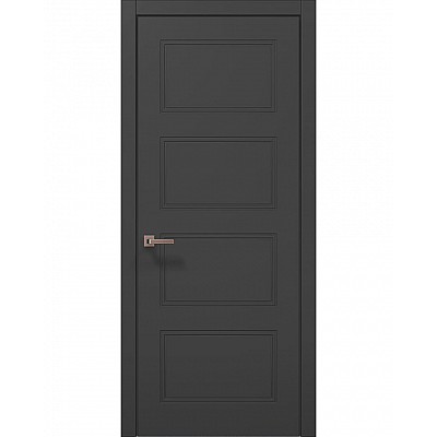 Межкомнатные двери Папа Карло STYLE ST-28 Темно серый супермат, кромка АВСЧ