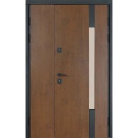 Вхідні двері на замовлення Булат Термо Хаус, модель 705. Полуторні - 1200 мм, з терморозривом та склопакетом