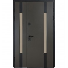 Вхідні двері на замовлення Булат Котедж, модель 706. Полуторні - 1200 мм, з двома склопакетами